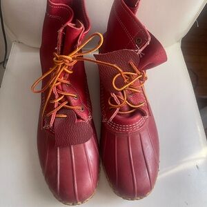 Limited Edition LL Bean Red Heart Boots shoes women’s size 11